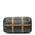 Dior Vintage Small Travel Boston Dark Gray Brown Honeycomb Canvas Shoulder Bag — view 6