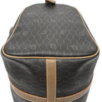 Dior Vintage Small Travel Boston Dark Gray Brown Honeycomb Canvas Shoulder Bag — view 8
