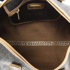 Dior Vintage Small Travel Boston Dark Gray Brown Honeycomb Canvas Shoulder Bag — view 9