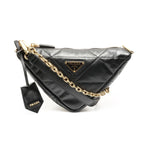 Prada Shoulder Bag Nappa Leather Quilted Triangle