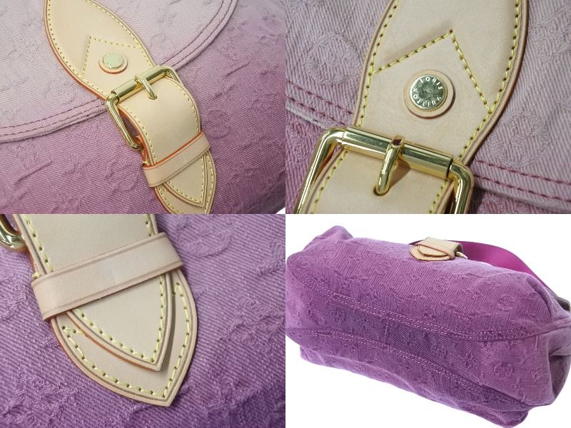 Louis Vuitton Sunray Handbag Monogram Denim Leather Pink Gradient — view 6