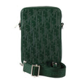 Christian Dior World Tour Messenger Pouch Shoulder Bag 2 Leather Green