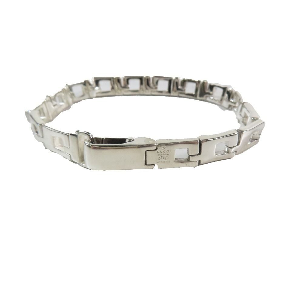 Gucci Polished Glogo Chain Bracelet 925 Sterling Silver