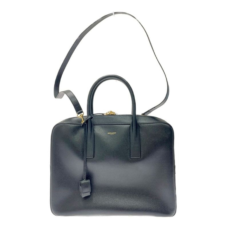 Saint Laurent Paris Leather Classic Museum 2-Way Business Bag Black
