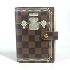 Louis Vuitton Notebook Cover Agenda PM Trunk Pattern Damier Canvas Ebene Brown — view 2