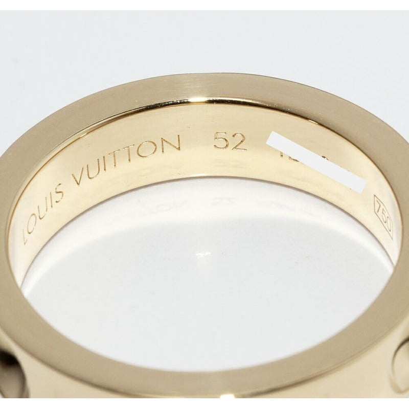 Louis Vuitton 18K Yellow Gold Petite Bague Empreinte Ring Q9126 — view 4