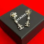 Chanel Coco Mark Clover Motif Metal Rhinestone Faux 23FP — view 2