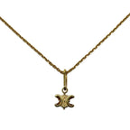 Celine Triomphe Solitaire Necklace Gold Finish Brass Accessory