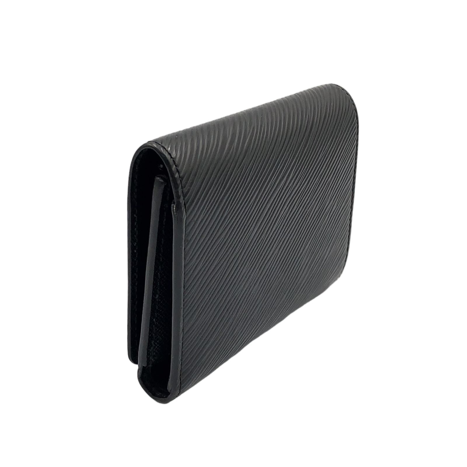 Louis Vuitton Portefeuille Twist Compact Epi Leather Black Wallet Silver — view 2