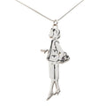 Chanel Mademoiselle Necklace Silver Black Metal