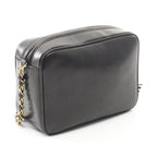 Chanel Shoulder Bag Triple CC Logo Black Lambskin Coco Fringe Small — view 2