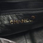 Chanel Shoulder Bag Triple CC Logo Black Lambskin Coco Fringe Small — view 4