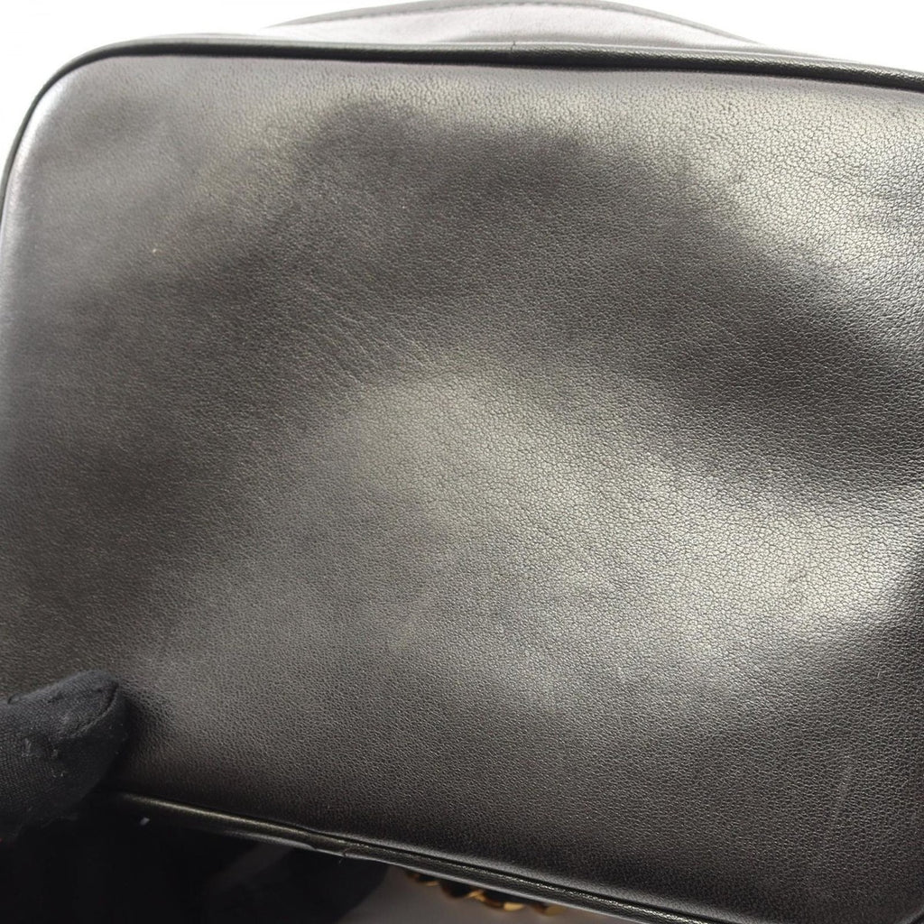 Chanel Shoulder Bag Triple CC Logo Black Lambskin Coco Fringe Small — view 9