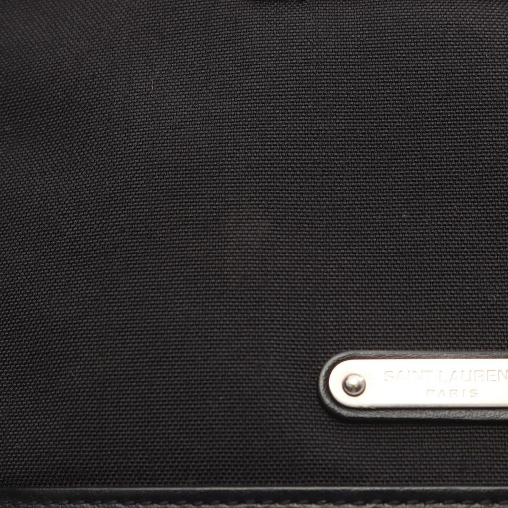 Saint Laurent Paris Shoulder Bag Rivington Black Canvas Leather — view 8