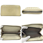Bottega Veneta Round Zipper Long Wallet Cream Intrecciato — view 2