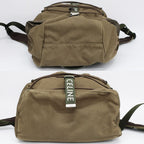 Celine Medium Trekking Backpack Rucksack Khaki Green Cotton — view 4