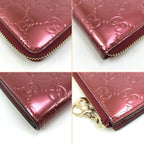 Gucci L-Shaped Zip Long Wallet Metal Pink Red System — view 5