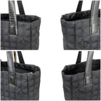 Chanel New Travel Line Mini Tote Bag Black Nylon Jacquard Shoulder — view 5