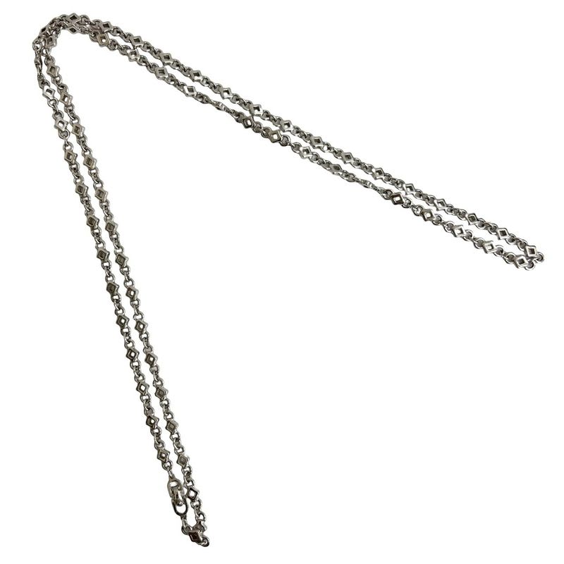 Christian Dior Chain Long Necklace Pendant Accessory Silver 2036 — view 5