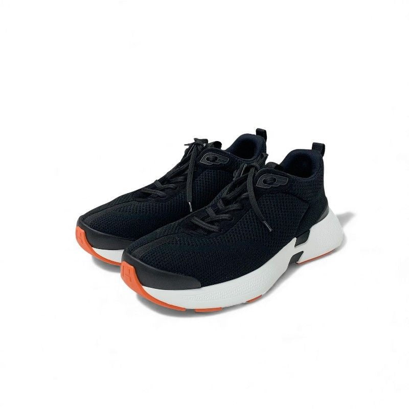 Hermes Heroes Sneaker Shoes Fabric Mesh Black Logo