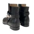 Hermes Neo Boots Short Shoes Leather Black Silver Kelly Hardware — view 4