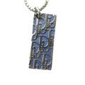 Dior Necklace Pendant Trotter Plate Logo Silver