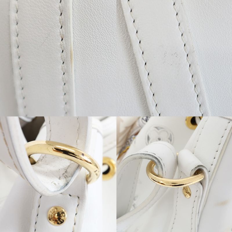 Louis Vuitton Noe PM Broderie-anglais Shoulder Bag White — view 9
