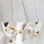 Louis Vuitton Noe PM Broderie-anglais Shoulder Bag White — view 9