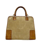 Loewe Handbag Amazona 28 Beige Brown Suede — view 5