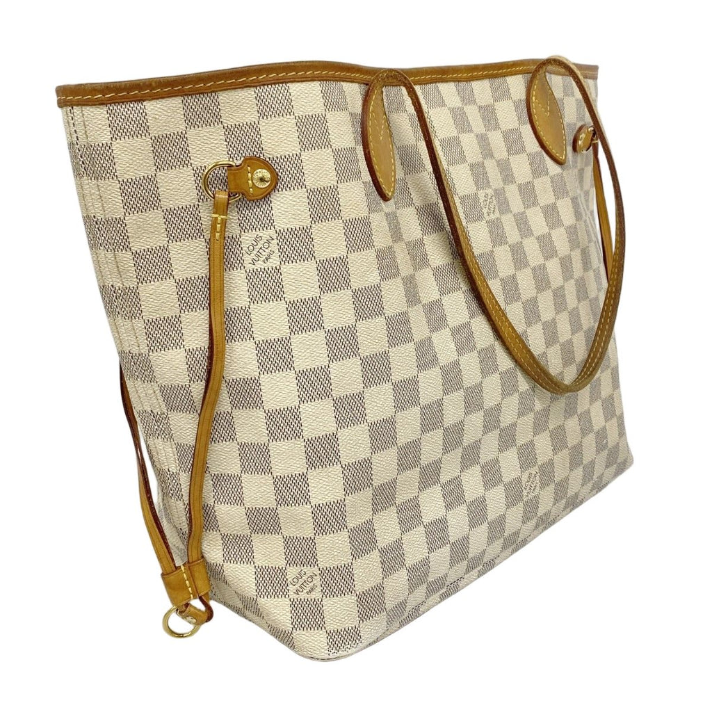 Louis Vuitton Tote Damier Azur Neverfull MM White — view 2