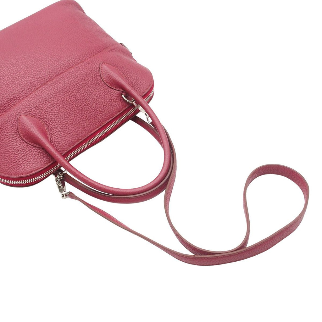 Hermes Bolide 31 Ruby Silver Taurillon Clemence 2-Way Shoulder Bag — view 4