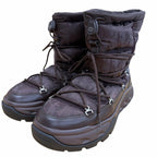 Dior Homme Fabric Leather Snow White Boots Dark Brown — view 2
