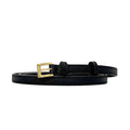 Prada Belt Black Nero Thin Waist 80 cm 10 Saffiano Leather
