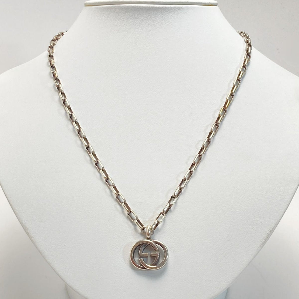Gucci Interlocking G Necklace Silver AG 925 — view 4