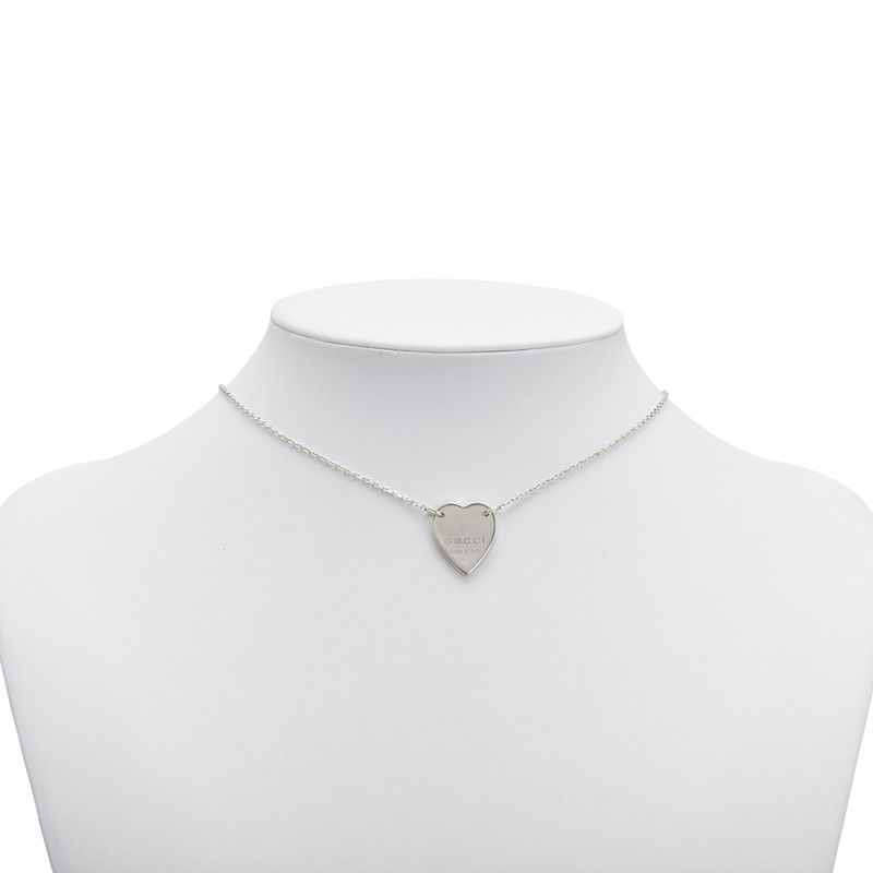 Gucci Heart Pendant Necklace SV 925 Silver — view 6