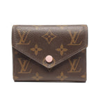 Louis Vuitton Trifold Wallet Compact Portefeuille Victorine Monogram Brown