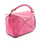 Loewe Handbag Puzzle Bag Pink Purple Leather — view 2