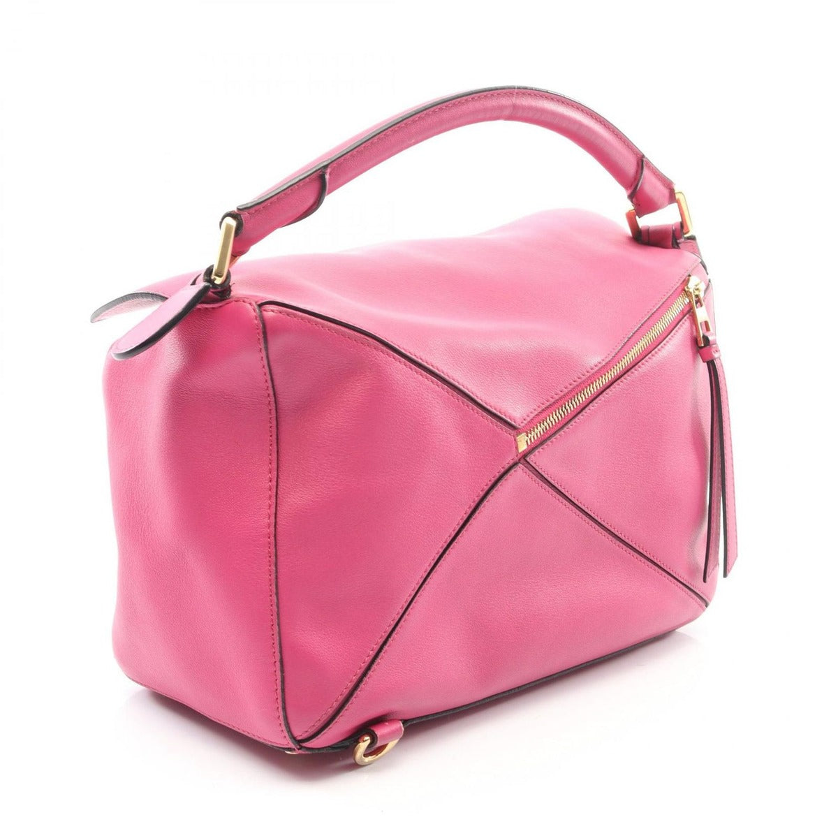 Loewe Handbag Puzzle Bag Pink Purple Leather — view 2