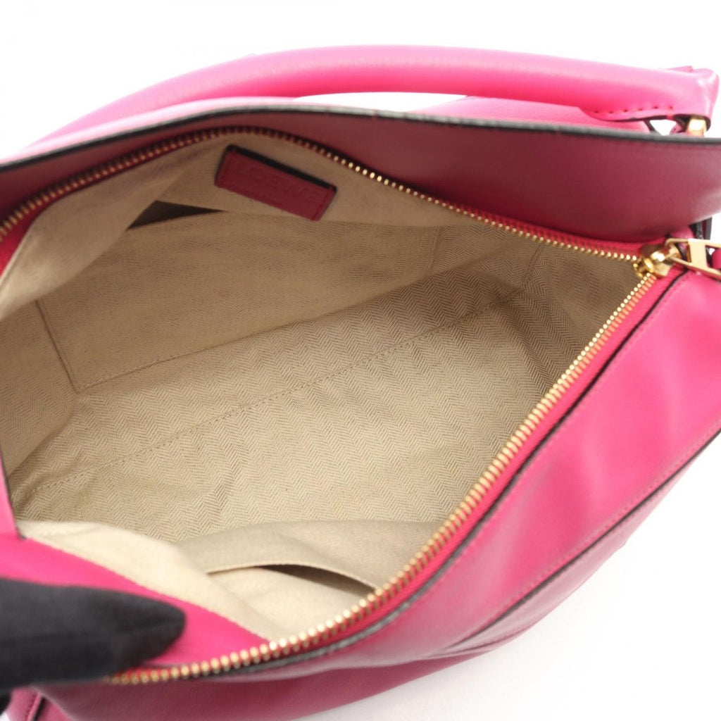 Loewe Handbag Puzzle Bag Pink Purple Leather — view 3