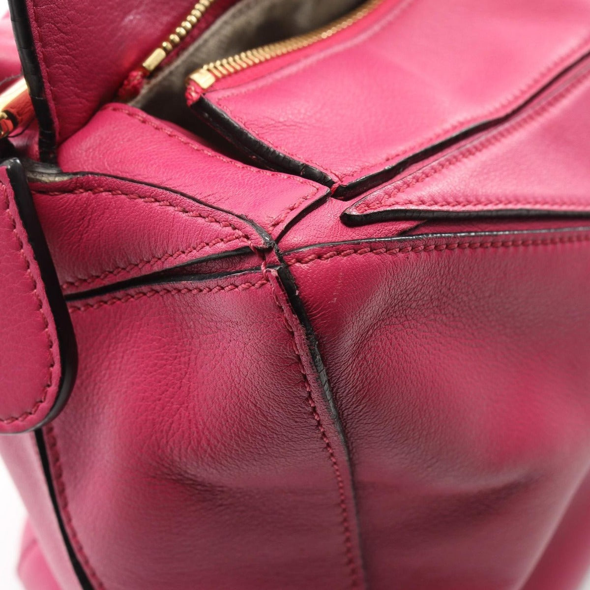 Loewe Handbag Puzzle Bag Pink Purple Leather — view 6