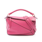 Loewe Handbag Puzzle Bag Pink Purple Leather