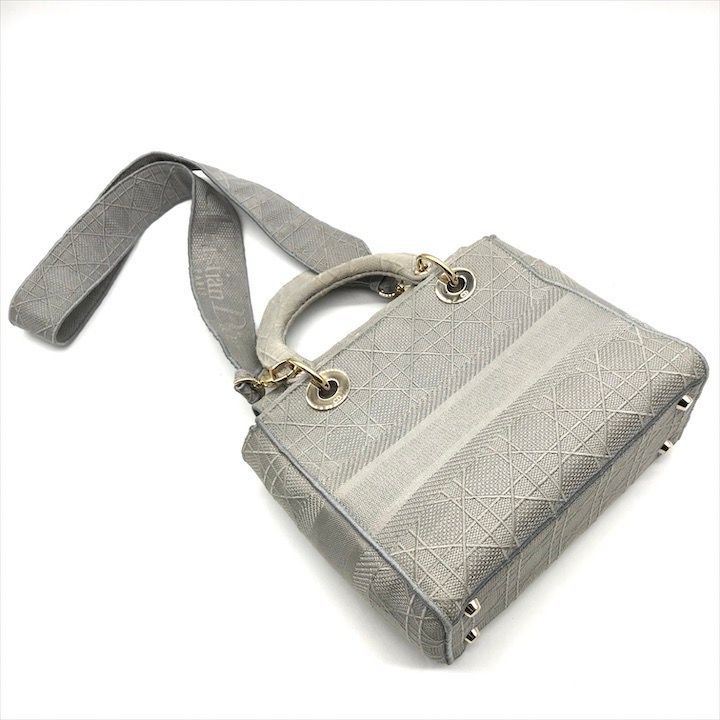 Dior Lady Delight Cannage 2-Way Bag Gray — view 2