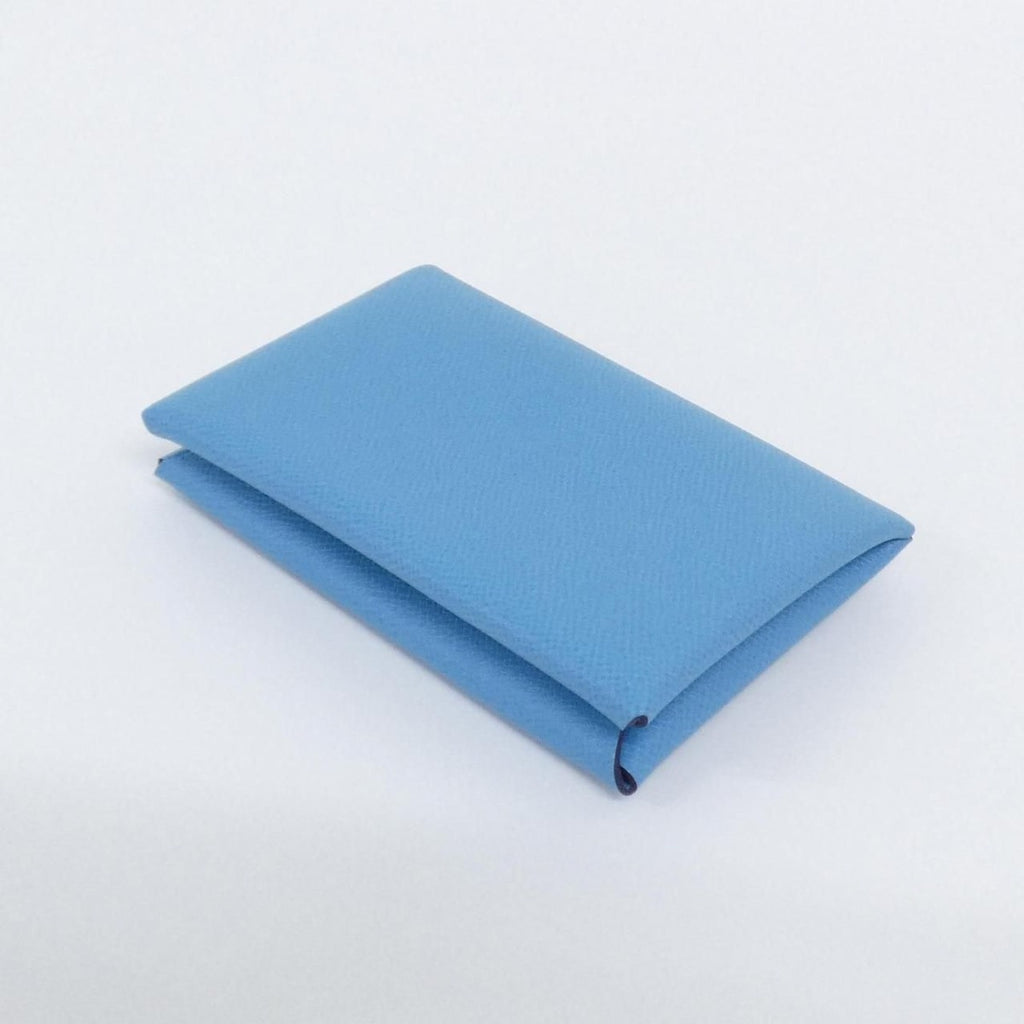 Hermes Calvi Card Case Blue Du Nord — view 2