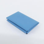 Hermes Calvi Card Case Blue Du Nord — view 2