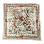 Dior Square Scarf Floral Pattern Beige 25 Jah090 Zkdo Accessories — view 2