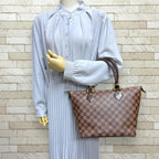 Louis Vuitton Saleya PM Damier Handbag Canvas Brown — view 2