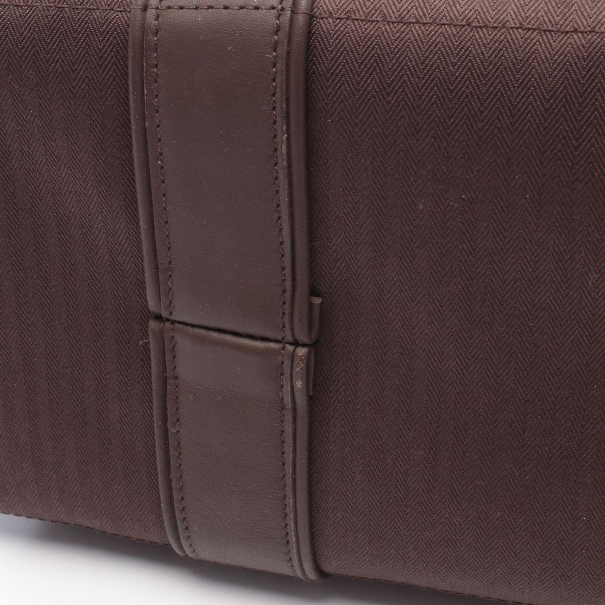 Hermes Handbag Acapulco PM Dark Brown Leather Canvas — view 7