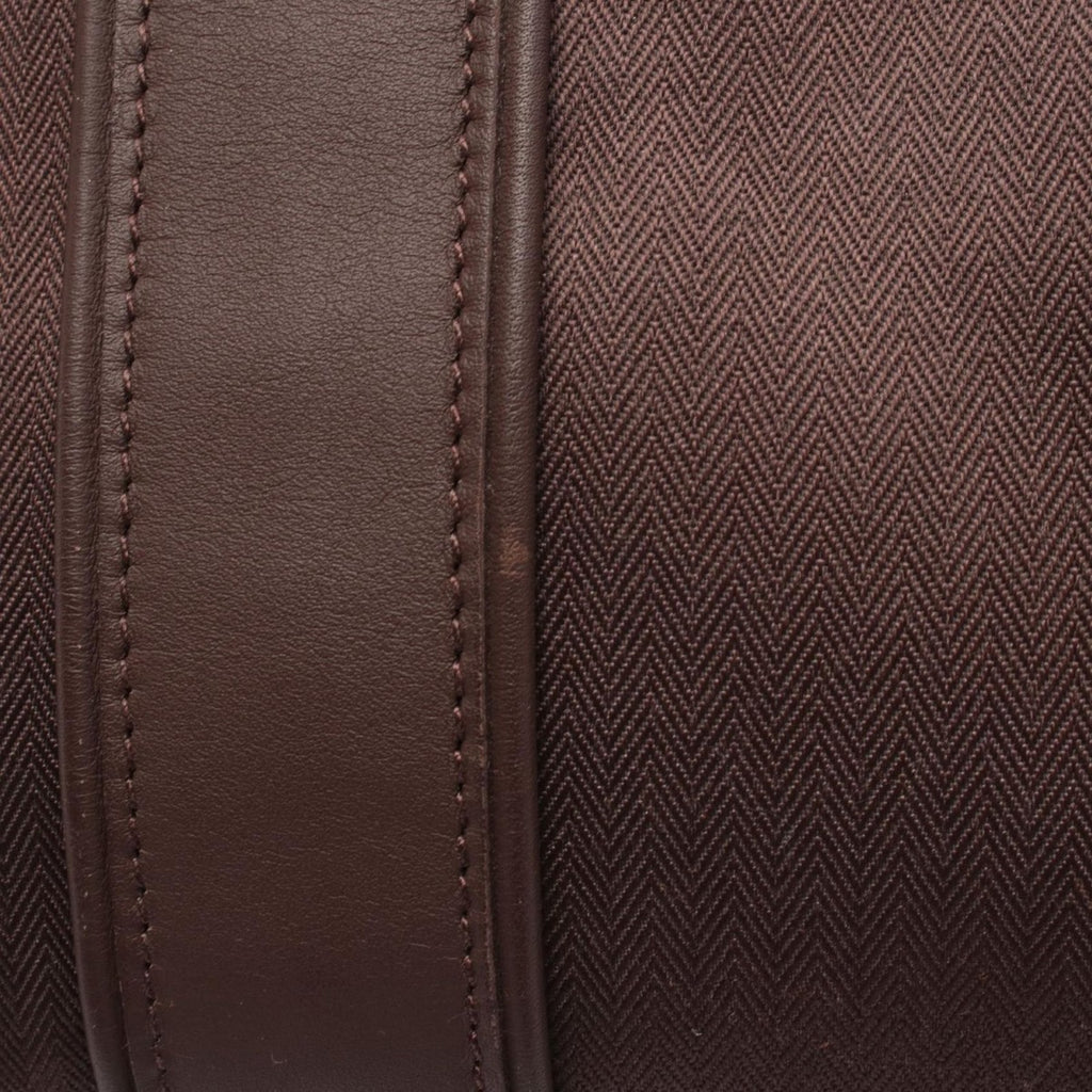 Hermes Handbag Acapulco PM Dark Brown Leather Canvas — view 8