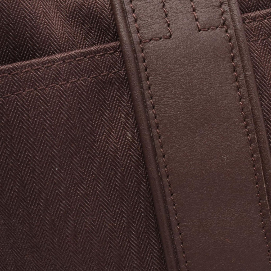 Hermes Handbag Acapulco PM Dark Brown Leather Canvas — view 9