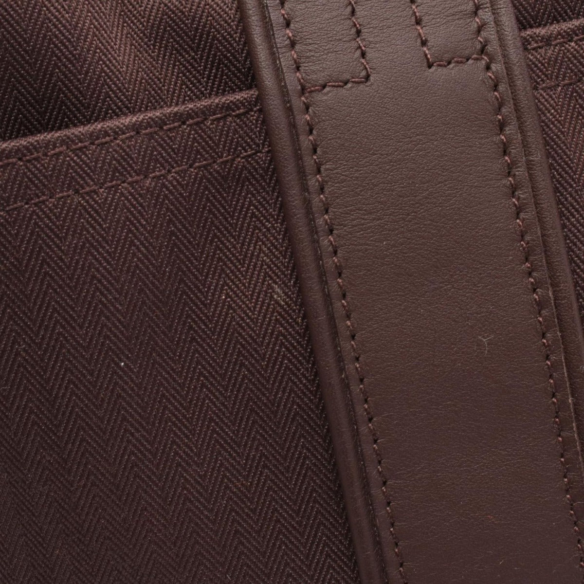 Hermes Handbag Acapulco PM Dark Brown Leather Canvas — view 9